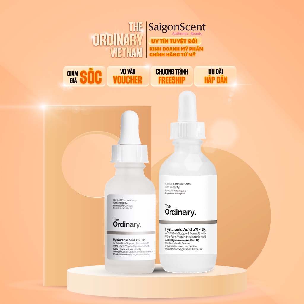 Tinh chất cấp nước The Ordinary Hyaluronic Acid 2% + B5 ( 30mL / 60mL )