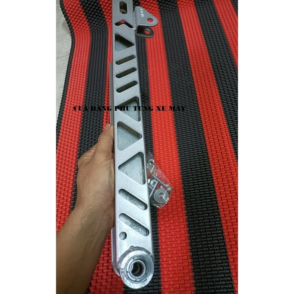 Gấp phay tam giác cho xe Sirius, Jupiter 50cm mẫu mới sơn bạc kèm pát tăng sên