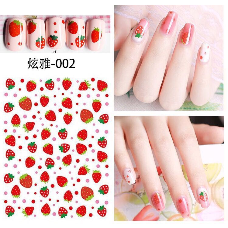 [Hàng mới về] Nhãn dán họa tiết 3D tự dính trang trí móng tay nghệ thuật độc đáo