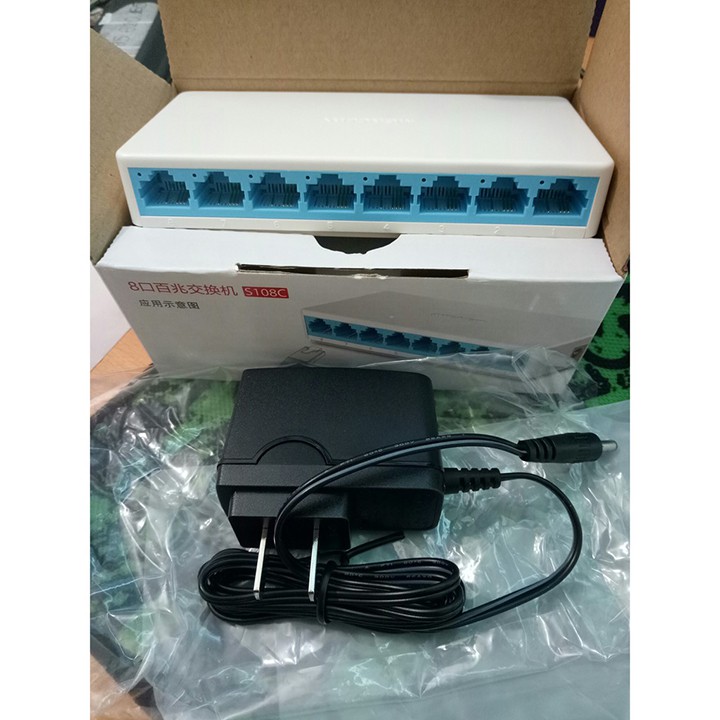 Bộ HUB chia mạng 8 cổng lan port router switch Mercury S108C tốc độ cao 100Mpbs - BH 24 tháng youngcityshop 30.000