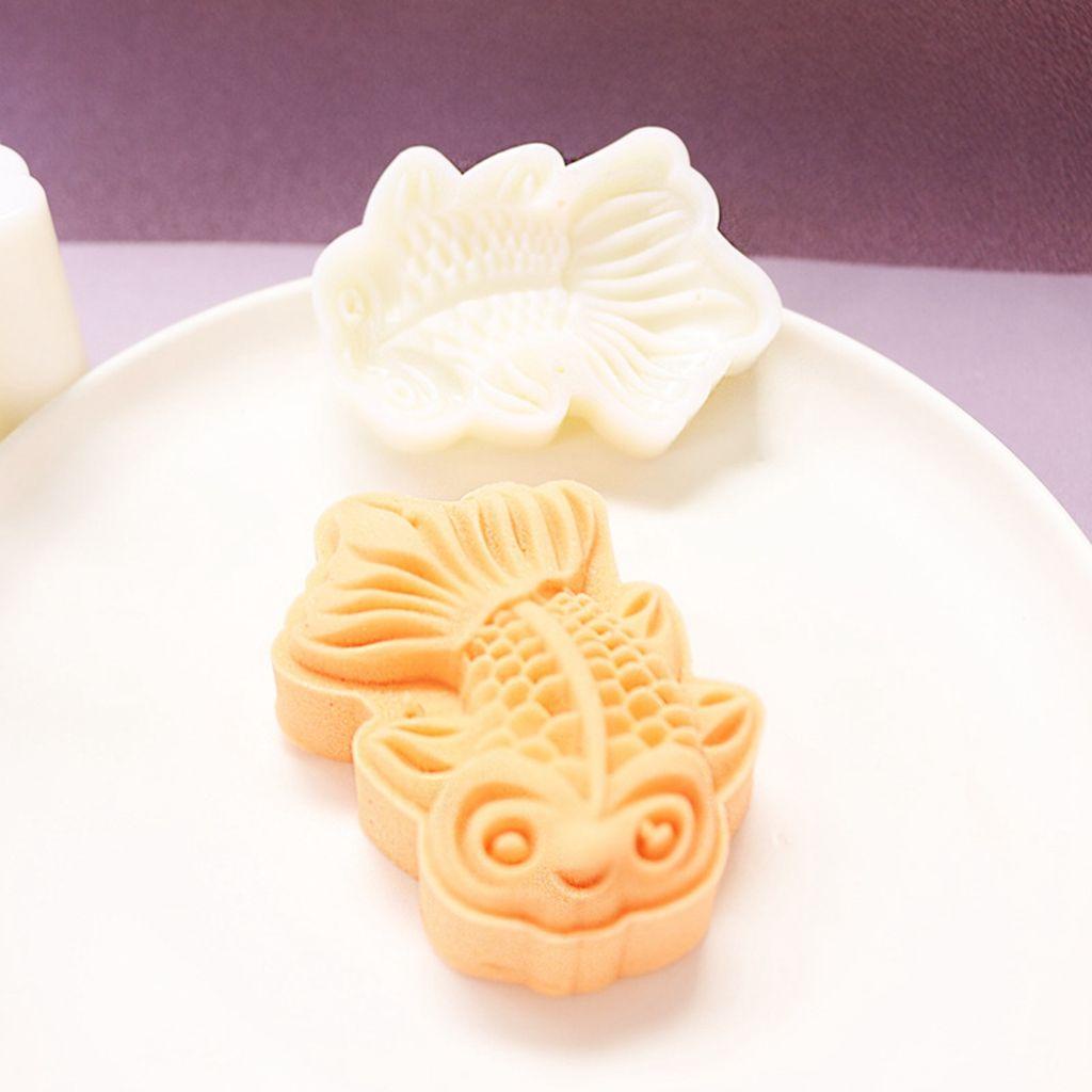 1 Bộ Khuôn Làm Bánh Trung Thu Hình Cá Dễ Thương