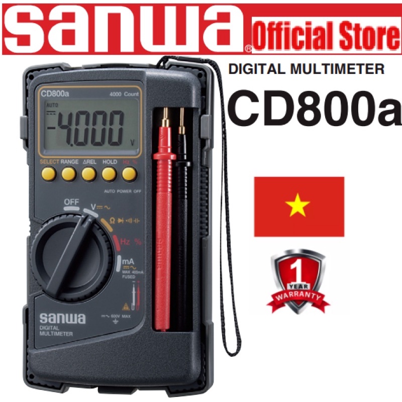Đồng hồ vạn năng đo điện SANWA CD800a