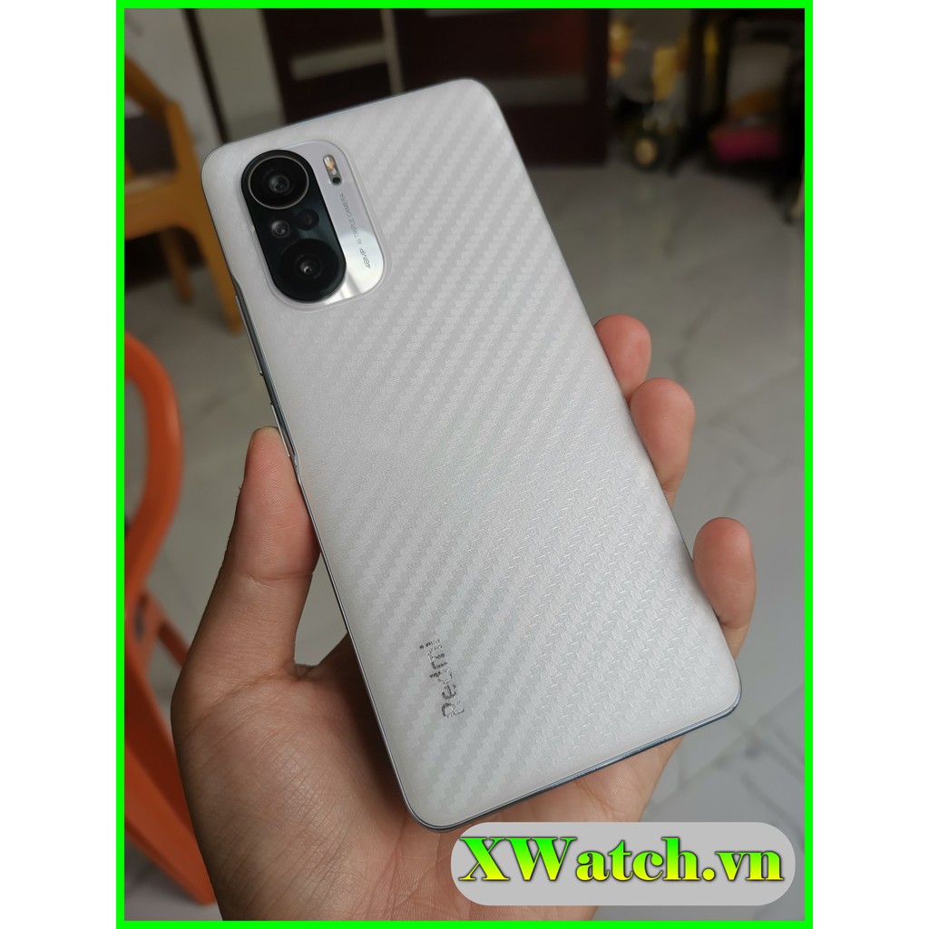 Miếng dán Carbon mặt lưng Xiaomi Note 11 pro Redmi 10 Mi 11T Mi 11 lite K40 pro Poco F3 Redmi K40 Gaming chống vân tay