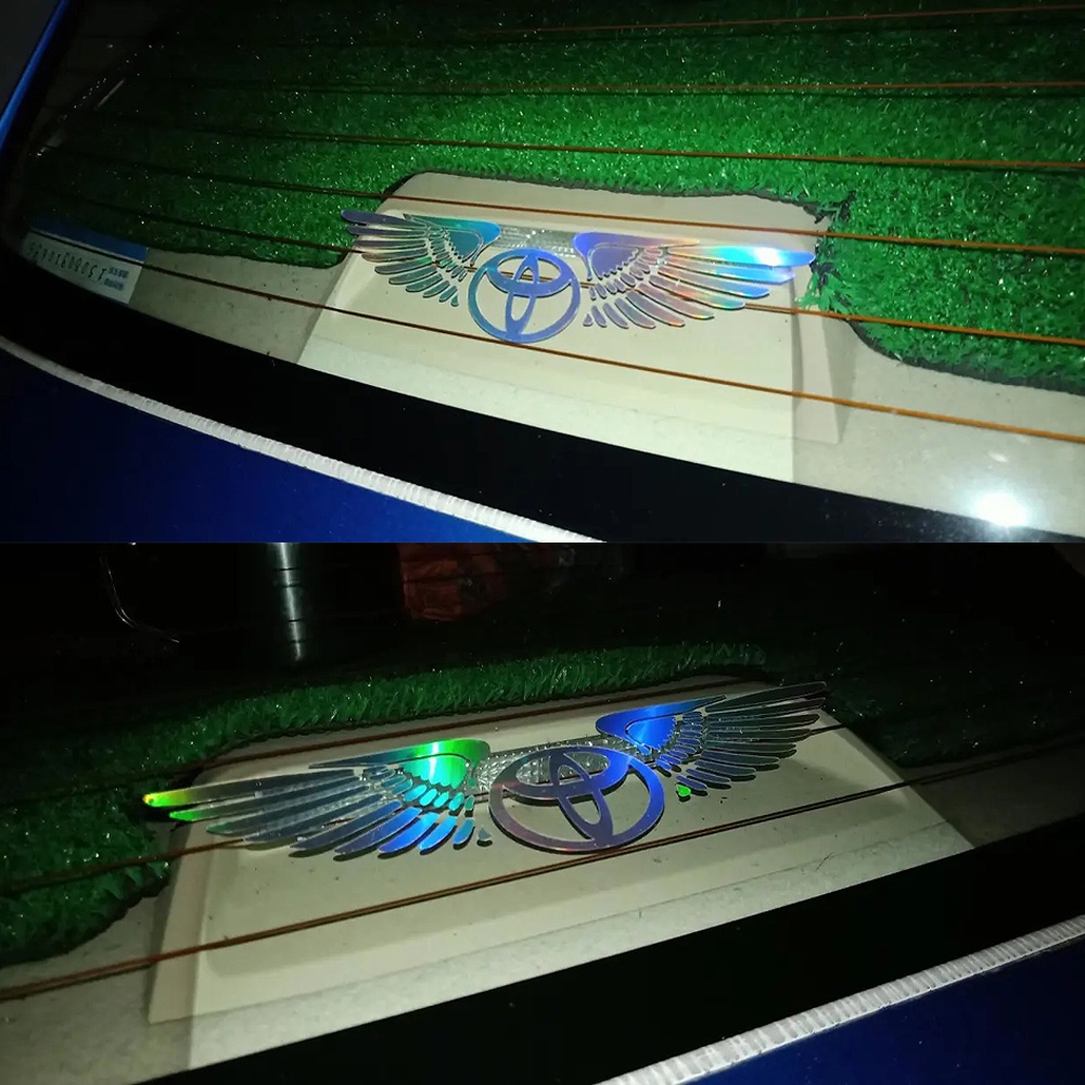 Cánh Nhãn dán xe Tia laze TOYOTA Xe hơi Trang trí đề can Kính chắn gió phía sau Biểu tượng Hình dán