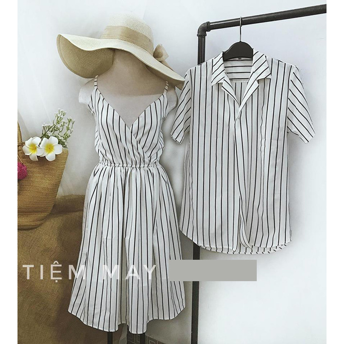 Set S311 đồ đôi - váy & sơ mi