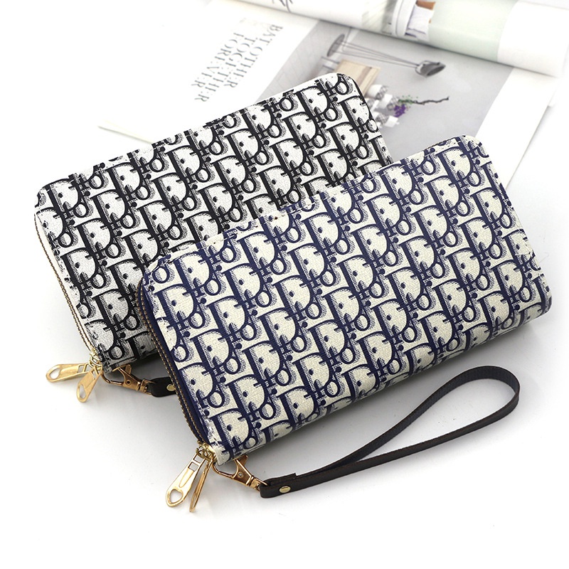 Ví Dài Da Pu Có Khóa Kéo In Họa Tiết Thời Trang Cho Nữ