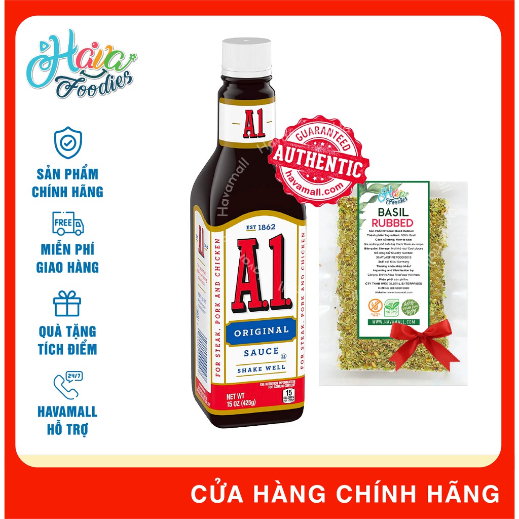 [DATE MỚI NHẤT] Sốt A1 240g – A1 Sauce - Tặng Lá Basil