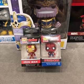 [ SALE - Hàng Có Sẵn ] Móc khoá mô hình Funko Pop - Ironman và Spiderman !!
