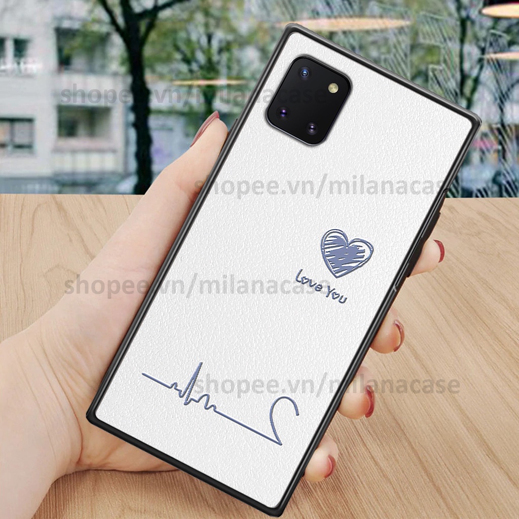 Ốp Samsung Note 10 Lite in hình caro trái tim siêu đẹp, siêu nét đầy phong cách cá tính
