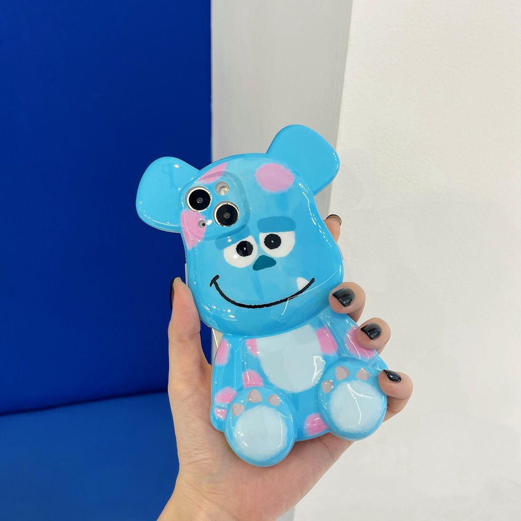 Ốp Điện Thoại Màu Xanh Lá Họa Tiết Hoạt Hình 3d Cho iPhone X XS XR XS max 11 11 pro max 1212 pro max
