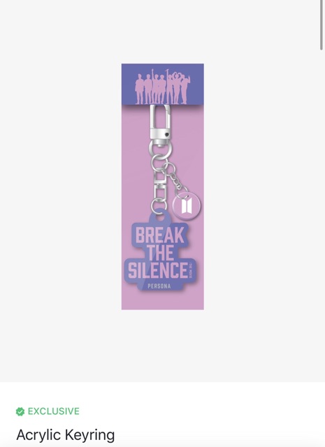 [CHÍNH HÃNG] Merch Break The Silence BTS đồ lưu niệm trong bộ sưu tập phim BTS