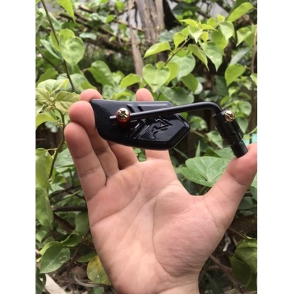 Gương nhí hình lá mỏng mặt trắng cực đẹp gắn các dòng xe