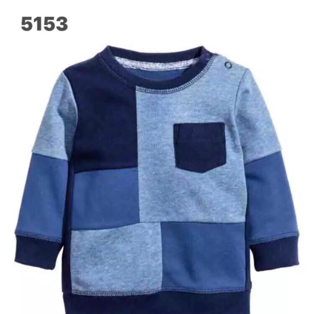 (XẢ KHO NGHỈ BÁN) nỉ da cá HM dư xịn bé trai 4/6m-12/18m