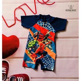 Đồ bơi liền thân Spider man cho bé trai