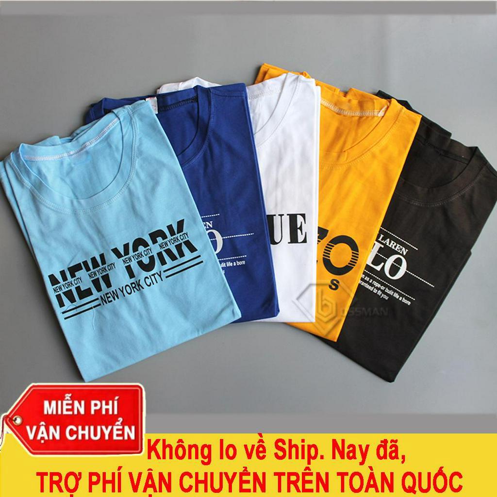 COMBO 3 Áo Thun Nam Cotton IN Logo _ mã BM02 - Màu Ngẫu Nhiên