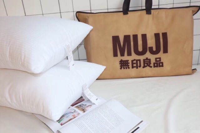 Ruột gối nằm Muji cao cấp ép hơi size 45x65cm, 1 đôi