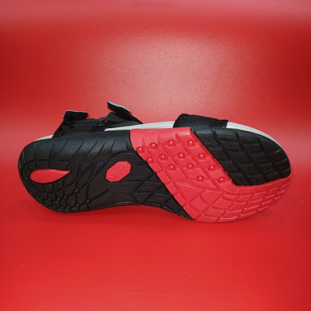 Giày Sandal Nam Nữ Vento NV4538G Đen Đỏ Truyền Thống - Hàng Xuất Khẩu
