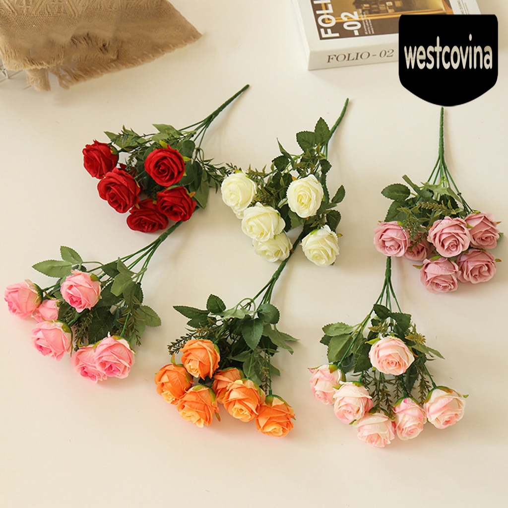 [Hot]☀ 1 Bó Hoa Hồng Giả Trang Trí Tiệc Cưới
