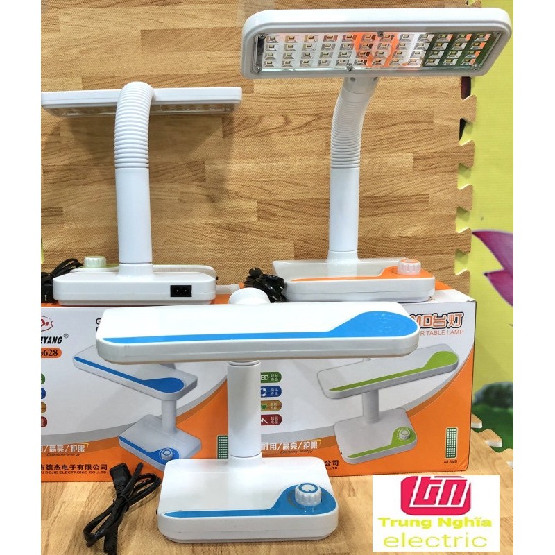 Đèn Led Để Bàn KY 6628 48 LED | 2 Chế Độ Sáng Trắng Và Vàng
