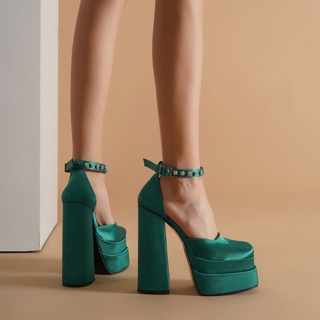 Giày Sandal Cao Gót Hai Lớp Dày Dặn Chống Thấm Nước Thời Trang Dành Cho Nữ 2022