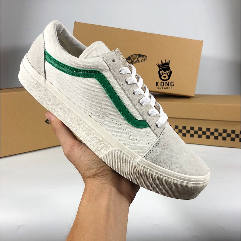 [FullBox] Giày Thể Thao Nam Nữ VA Vault Trắng Kẻ Màu Couple Unisex