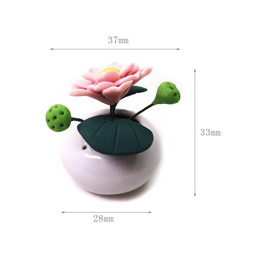 1 Bộ Chậu Hoa Sen Màu Hồng Tỉ Lệ 1: 12 Dùng Trang Trí Nhà Búp Bê