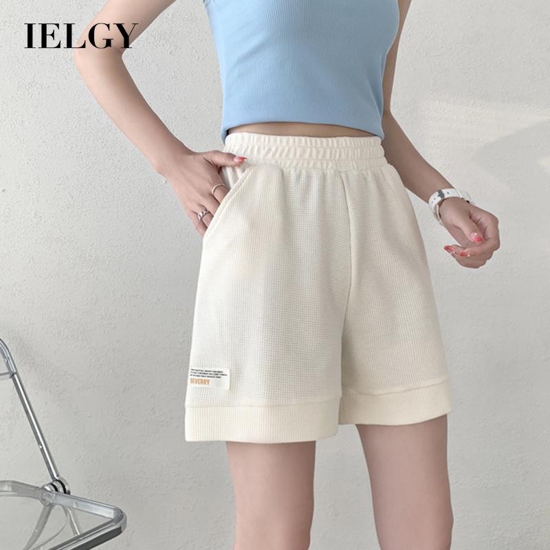 IELGY Quần đùi phong cách thể thao kiểu mỏng ống suông thoáng mát thời trang cho nữ