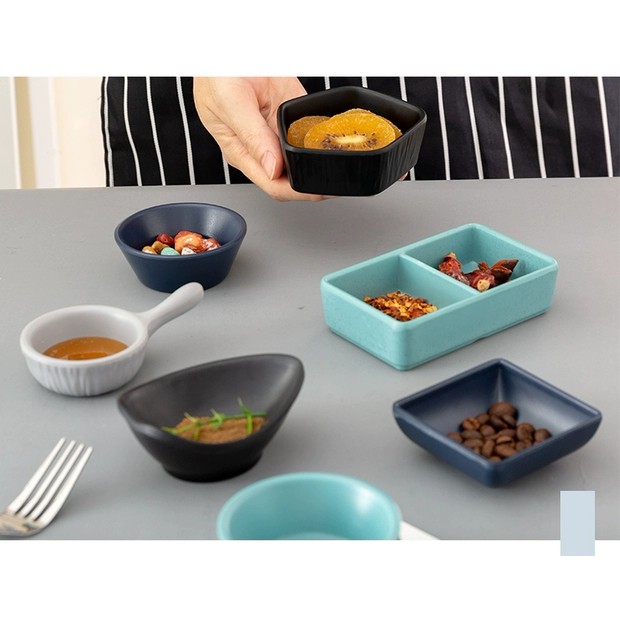 Chén decor, chén nhỏ đựng gia vị có tay cầm nhựa Melamine cao cấp