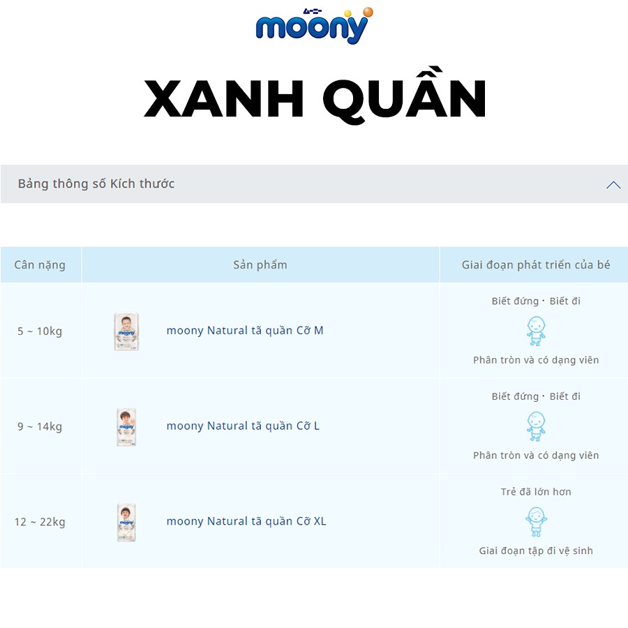 Bỉm (tả) dán/quần Moony đủ size nb90/s84/m64/m58/l54/l44/xl38 (hàng mới 2021) – Ú Òa