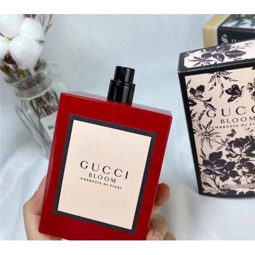 Nước Hoa Nữ Gucci Bloom Ambrosia di Fiori EDP 100ml - Chai Đỏ - AM346