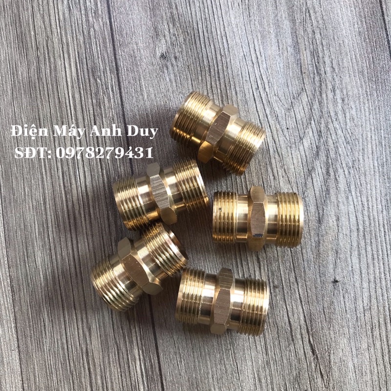 Khớp nối dây xịt máy rửa xe 2 đầu ren 22mm(kép nối dài dây 22mm)