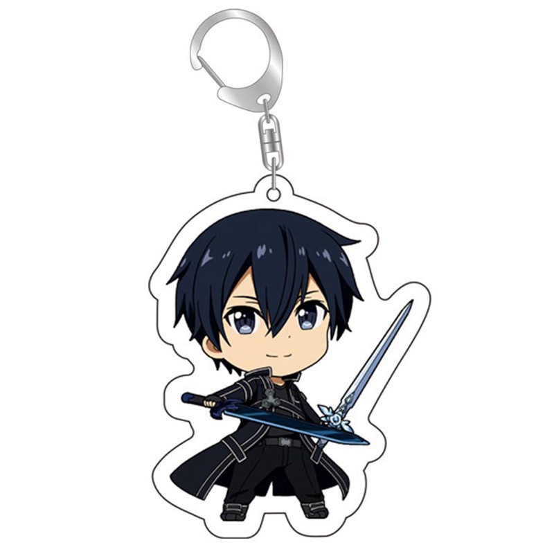 Móc Khóa Kim Loại Hình Sword Art Online Kirito Asuna Yuuki Asuna Asada Shino Q