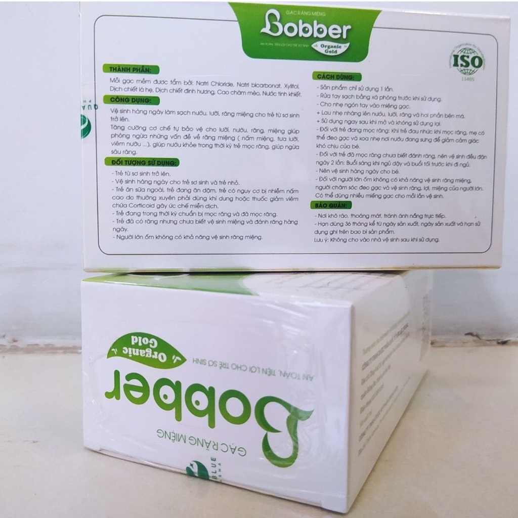 Gạc Rơ Lưỡi cho bé Bobber Mộc Can làm sạch và bảo vệ răng miệng cho trẻ hộp 30 gói