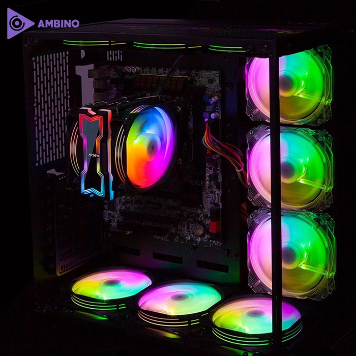 Kit 3 Fan Case Alseye M120-P RGB Max 120mm hỗ trợ Aura/RGB Fusion