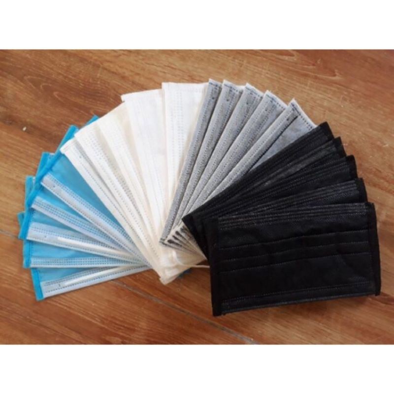 hộp 50cái khẩu trang y tế 4 lớp kháng khuẩn than hoạt tính màu xanh | BigBuy360 - bigbuy360.vn