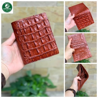 Ví đứng 2 mặt da cá sấu - cá sấu thảo nguyên