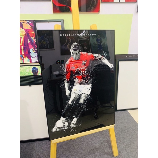Tranh CR7 Cristiano Ronaldo mica tráng gương