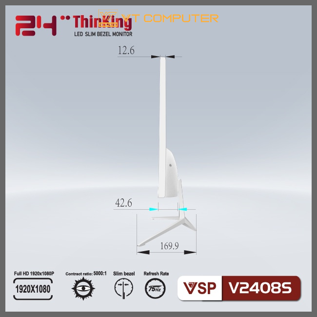 Màn Hình Cong 24 inch / VSP / FHD / 75Hz / IP2408S / V2407S / V2408S / CM2406H / Bảo Hành 36 Tháng