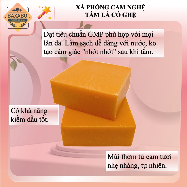 01 LỐC XÀ PHÒNG CAM NGHỆ GIẢM MỤN MỜ THÂM GALONG THÁI LAN  / XÀ PHÒNG NGHÊ CAM THÁI LAN