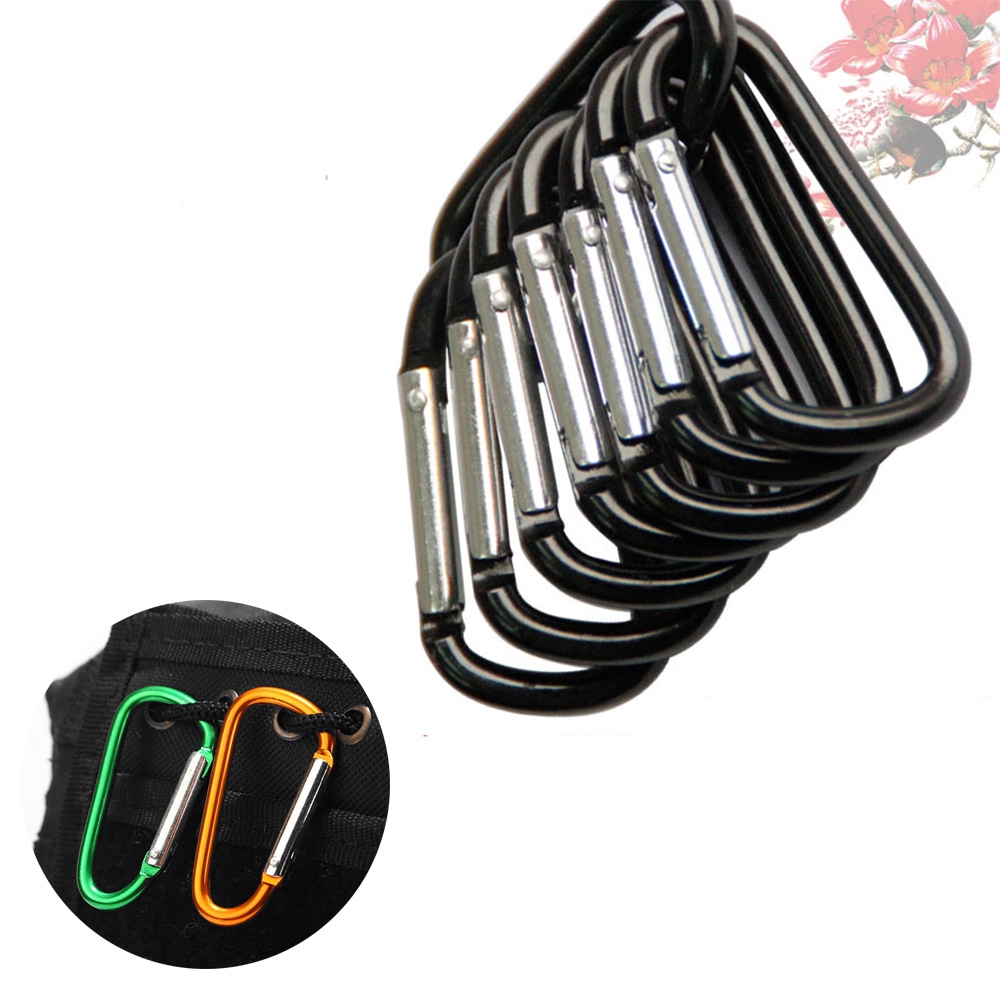 MUVAKO Bộ 5/10 Nút Nhôm Màu Đen An Toàn Chất Lượng Cao Cho Leo Núi Thể Thao