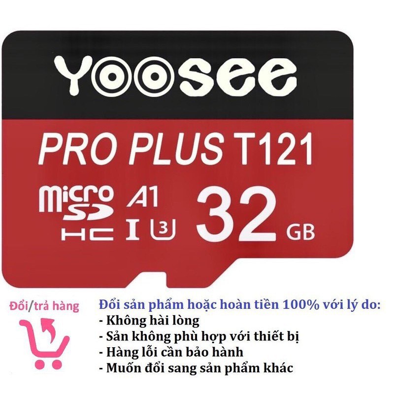 [ GIÁ HUỶ DIỆT] Thẻ nhớ microSDHC Yoosee Pro Plus 32GB A1 U3 4K R95MB/s W45MB/s (Đỏ) - chuyên camera và điện thoại