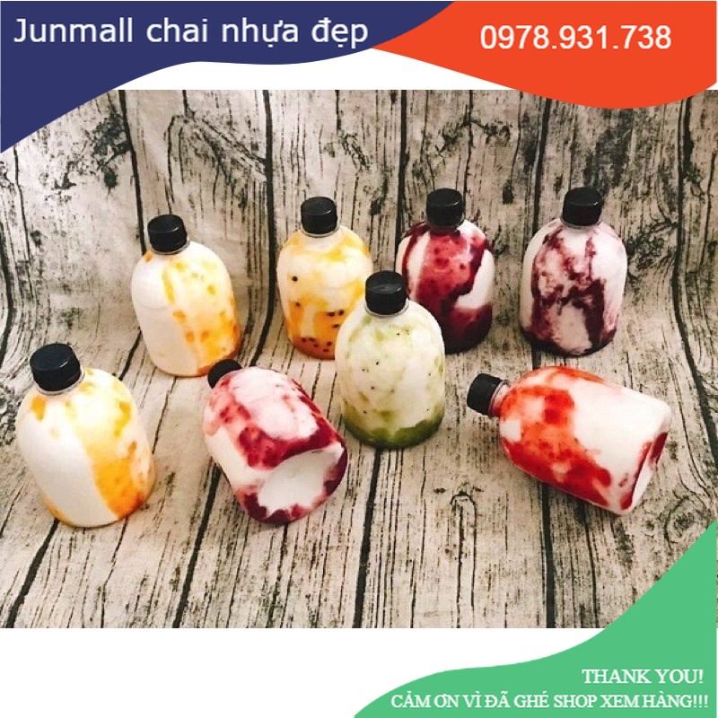 Chai nhựa trà sữa 500ml, chai nhựa pet đựng trà sữa