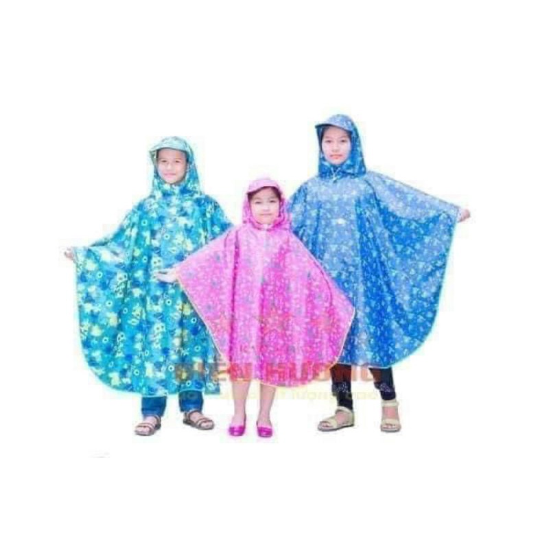 Áo mưa cánh dơi hoạ tiết cho bé trai, gái