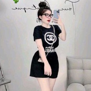 Sét bộ thun tay ngắn in CH-N siêu xinh(B.C)