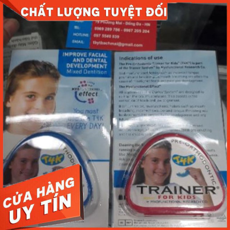 [TBYT ĐỨC NGA] Máng chỉnh răng trainer t4k xanh,hồng Hàm nắn chỉnh răng mọc lệch lạc 6-10 tuổi HÀNG HÀNG CHUẨN