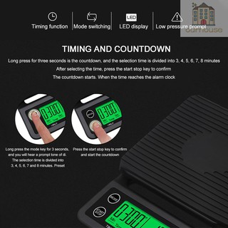 Accurate Electric Kitchen Scale,Coffee Scale with Timer High-precision Kitchen Scale Mini Electronic Platform Scale Food Weighing Scale