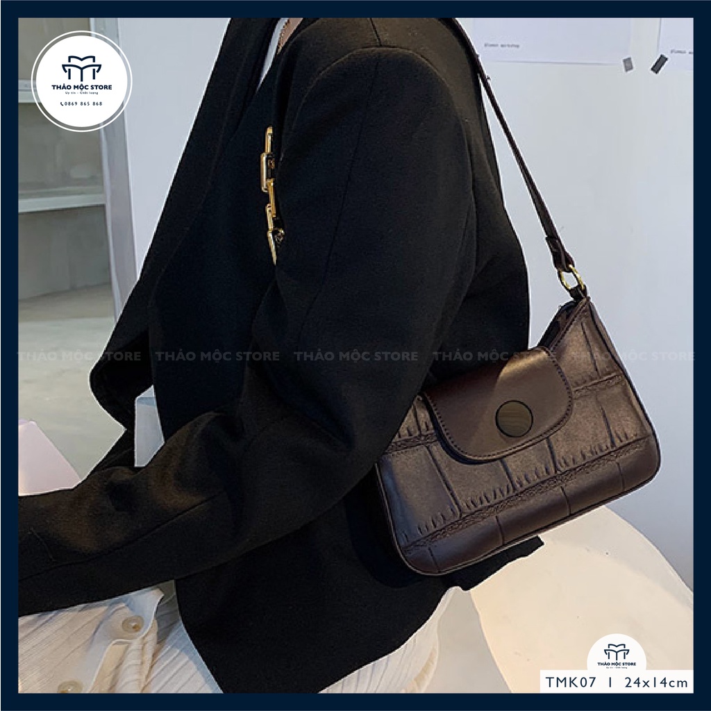 Túi Kẹp Nách Xích Vuông Da Mềm Dày Dặn TMK07