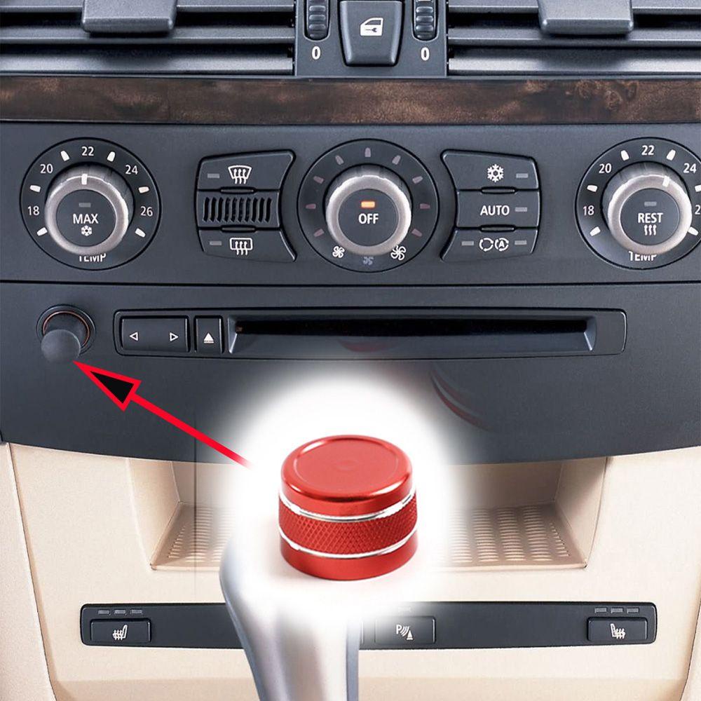 Bộ 4 Vòng Hợp Kim Nhôm Trang Trí Nút Điều Chỉnh Âm Lượng Xe Hơi Ba Màu Cho BMW E60 E61 2004-2007
