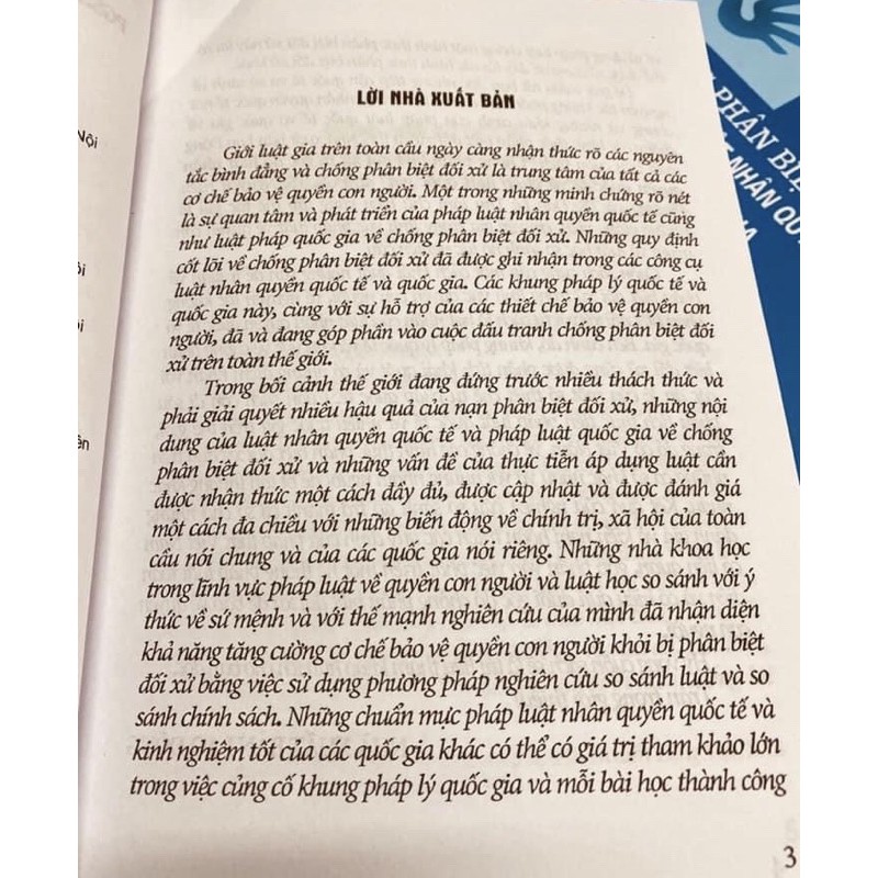 Sách- Chống phân biệt đối xử từ góc độ Luật nhân quyền quốc tế và pháp luật quốc gia