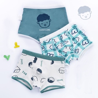 Quần Lót Boxer Chất Liệu Cotton Phong Cách Hàn Quốc Cho Bé Trai